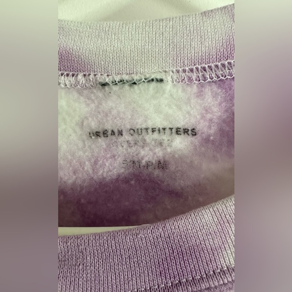 Urban Outfitters Crewneck Sweatshirt Tie Dye Truth Love Purple Yellow S/M - Picture 4 of 6